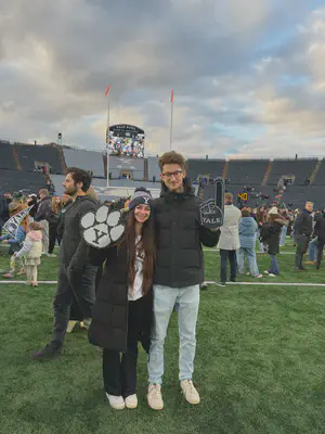 November, 2025. Left to right: Olivia Christiano, Michael Moroz